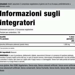 Spirulina 1000mg potente , 300 compresse vegetariane - immagine 2