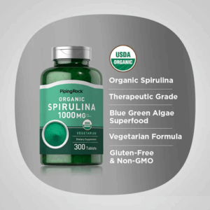 Spirulina 1000mg potente , 300 compresse vegetariane - immagine 4