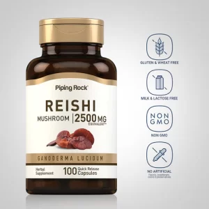 Reishi funghi medicinali 2500mg, 100 capsule esclusivo - immagine 3
