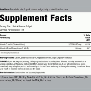 Vitamina K2 e D3 innovativo , 180 softgels - immagine 2