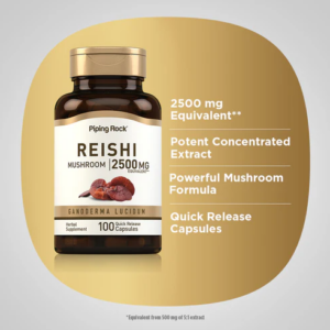 Reishi funghi medicinali 2500mg, 100 capsule esclusivo - immagine 4