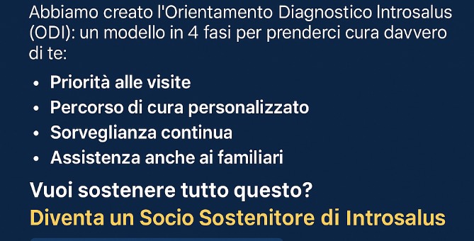 Prendersi cura davvero: il modello ODI di Introsalus ONLUS 3 Orientamento Diagnostico 6