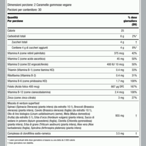 Super Greens 10, 60 caramelle gommose vegane - immagine 2
